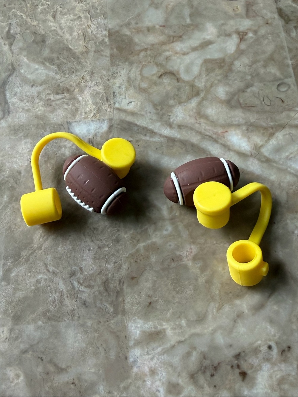 2 pcs Bullseye's Playground Sports Football 🏈 Straw Topper Cover Stanley